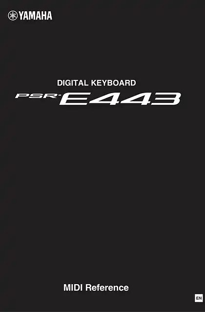 yamaha雅马哈PSR-E443 MIDI Reference